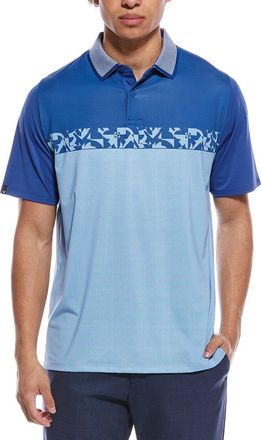 Callaway Engineered Oxford Floral Block Print Polo Shirt