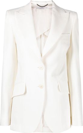 Stella McCartney single-breasted blazer - women - Cotton/Polyester/Spandex/Elastane/Viscose/Wool - 40 - White