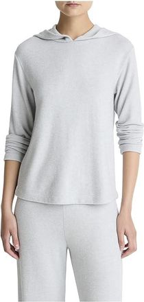 Vince Cozy Long Sleeve Hoodie Womens Sweatshirt Pale Grey : MD, Nylon/Polyester/Rayon