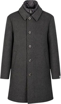 Peuterey Jas met uitneembare plastron - Heren - Mantels - Grijs - Maat: M Zijde