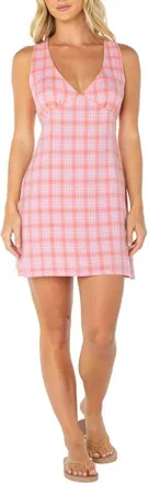 Roxy Sunfire Plaid Minidress in Camellia at Nordstrom, Size X-Large