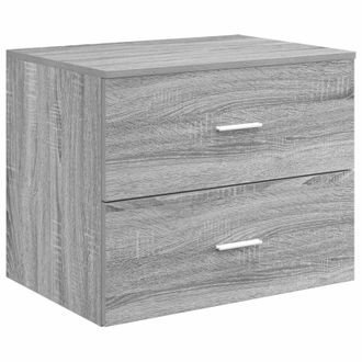 vidaXL Mueble De Ba&ntilde;o Montado En La Pared Sonoma Gris Vidaxl