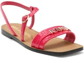 Karl Lagerfeld Miram Flat Strappy Sandal in Hot Pink at Nordstrom Rack, Size 5.5