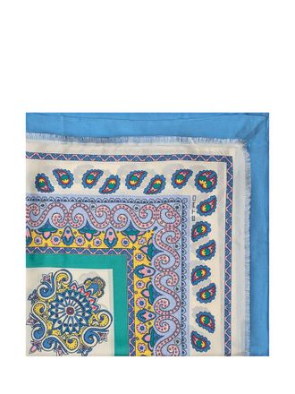 Etro Blue Turandot Printed Scarf