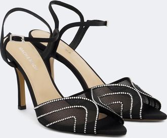 Mach & Mach Rainbow embellished mesh sandals