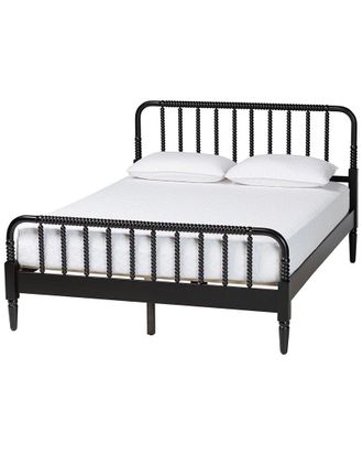 Baxton Studio Braith Farmhouse Spindle Wood King Size Platform Bed