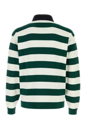 Gucci Mens Embroidered Silk Blend Polo Shirt Bottleivorymix Exterior: Cotton T-shirts And Polos