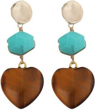 Panacea Stone Drop Earrings in Brown at Nordstrom Rack