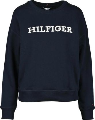 Tommy Hilfiger Katoenen Sweatshirt - Model: Felpa - Dames - Sweatshirts - Blauw - XL - Katoen - Hoodies & sweatvesten