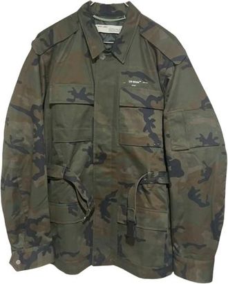 Off-white Virgil Abloh Belted Camouflage Jacket Size M