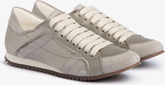 Pedro Garcia Metallic frayed satin sneaker | Cristina| Spring Summer 26 |PEDRO GARCIA