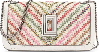 Karl Lagerfeld Kosette Chevron Raffia Shoulder in Multi Combo at Nordstrom