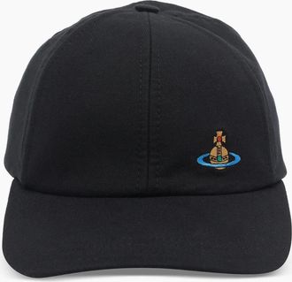 Vivienne Westwood Mens Orb Baseball Cap Black - Size: L/XL