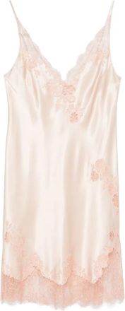 Carine Gilson Sottoveste in seta e pizzo Caudry - Rosa