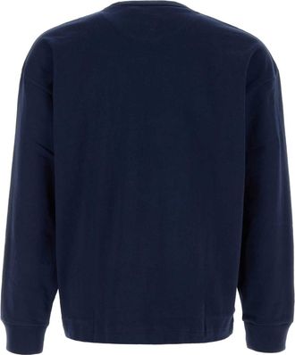 Polo Ralph Lauren Mens Logo-Embroidered Cotton Sweatshirt Navy Sweatshirts