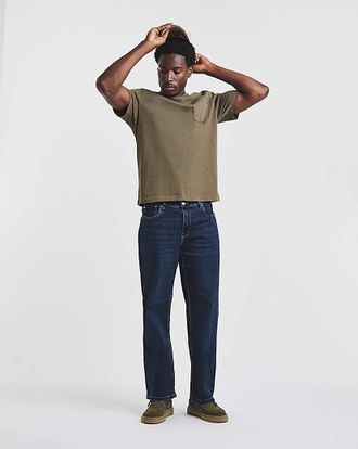 Jacamo Loose Fit Stretch Jeans Darkwash