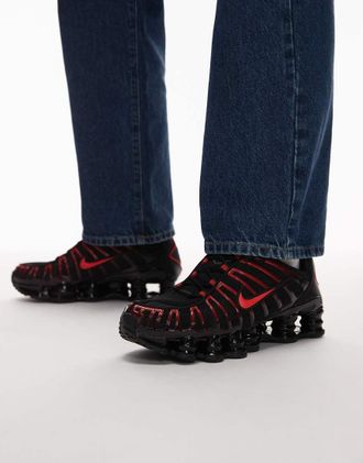 Nike Shox TL - Sneakers rosse e nere-Rosso