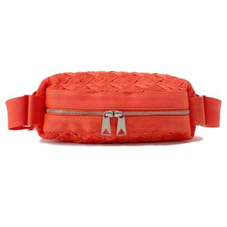 Bottega Veneta Intrecciato Orange Nylon Sling Bag (Pre-Owned)