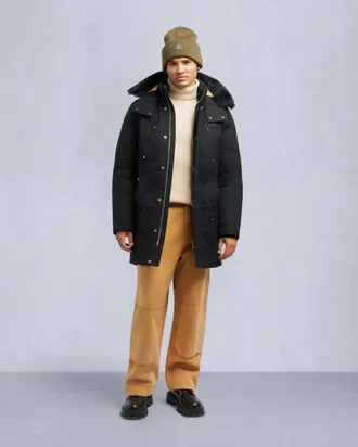 Moose Knuckles Mens Gold Series Shearling Trim Stirling Parka
