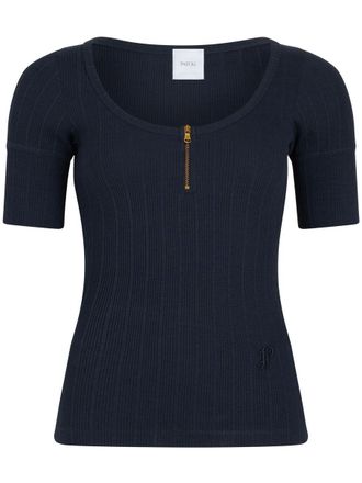Patou Scoop-Neck Ribbed T-Shirt