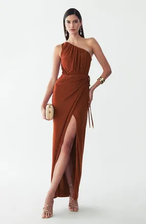 BWLDR Emilie Maxi Dress in Copper at Nordstrom, Size 12