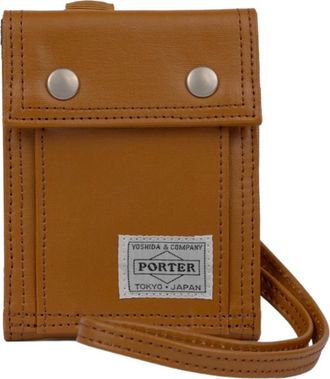 Porter-Yoshida & Co. Wallets & Cardholders, male, Brown, Size: ONE SIZE Free Style Wallet with Strap