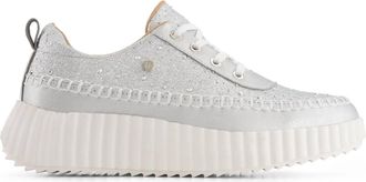 Andrea Womens Platform Casual Sneakers In Silver