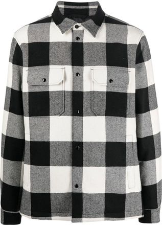 Woolrich plaid check-print shirt jacket - men - Feather Down/Polyamide/Polyamide/Polyester/Wool - M - White