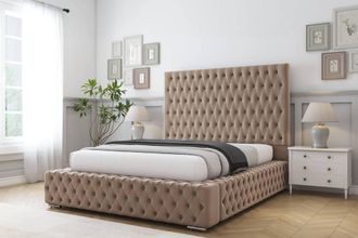 Comfort Beds Ambassador Plush Bed Frame With Mattress-50 Upholstered in Taupe | Size: Single