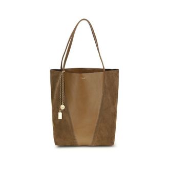 Chlo&eacute; Beige Leren Schoudertas