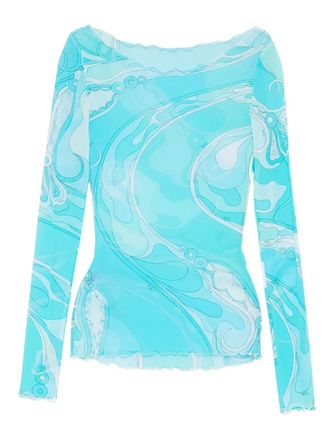 Pucci Orchidee-print maxi dress - Blu