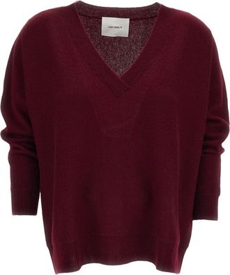 Lisa Yang Red Kenny V-Neck Cashmere Sweater