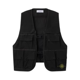 Stone Island Utility Gilet - Heren - Bodywarmers - Zwart - M - Nylon - Jassen