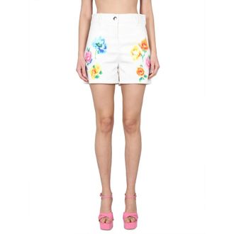 Moschino Shorts In Broderie Anglaise Flower Chin&eacute; - female - Boutique Moschino - Short Shorts - Multicolor - 2XS - Shorts