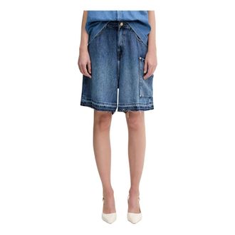 Ganni Denim Shorts - Dames - Korte broeken - Blauw - Maat: W29 Denim