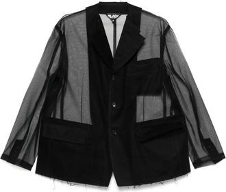 Comme Des Garçons Blazer in tulle - Nero