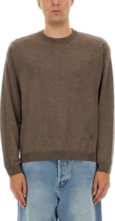 Moschino Brown Crew Neck Sweater