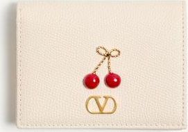 Valentino Garavani Portafoglio Cherryfic In Vitello Granato Donna LIGHT IVORY UNI