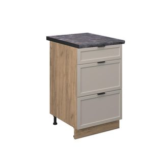 Vicco Mueble Bajo De Cocina Fame-line, Grisbeige, 50 Cm, Et Antracita