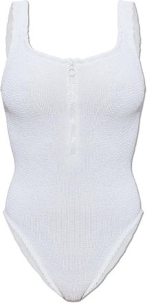 Hunza G Badmode, Dames, Wit, ONE Size, Dallas One-piece Badpak