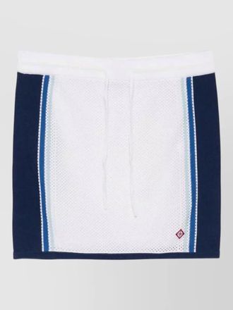 Casablanca mesh stripe mini skirt contrast panels