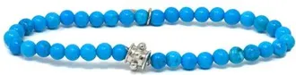 Anzie Boh&egrave;me Smooth Tibetan Turquoise Stretch Bracelet at Nordstrom, Size 6.5