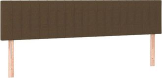 vidaXL Cabeceros 2 Unidades De Tela Marr&oacute;n Oscuro 90x5x78/88 Cm Vidaxl