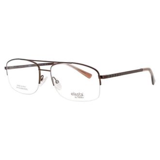 Elasta Unisex Brown Rectangular Eyeglass Frames Elasta-E-7246-09Q-56