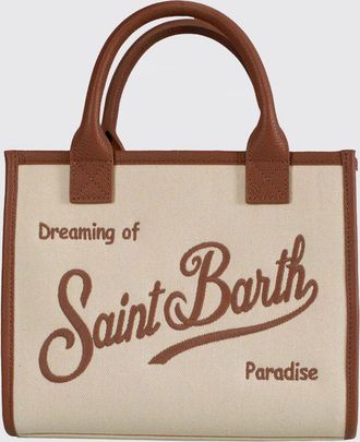MC2 Saint Barth Borsa Vanity in twill di cotone con logo ricamato