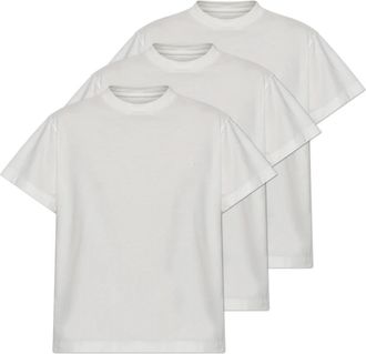 Jil Sander Set van Drie T-shirts - Dames - T-shirts - Wit - M - Katoen - Tops