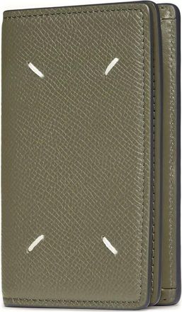 Maison Margiela Portacarte Four Stitch in pelle - Verde