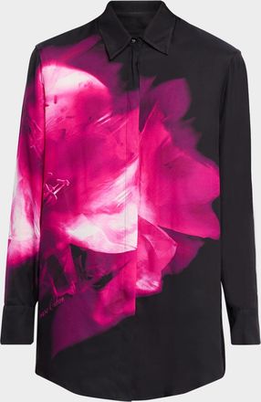 Versace Jeans Couture Long-Sleeve Floral Shirt