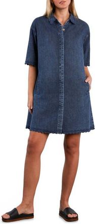 Wash Lab Denim Wanderbloom Denim Shirtdress in Petal Dream at Nordstrom, Size X-Small