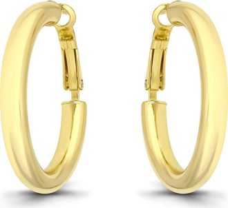 Christian Siriano 35mm Tube Hoop Earrings in Gold at Nordstrom Rack